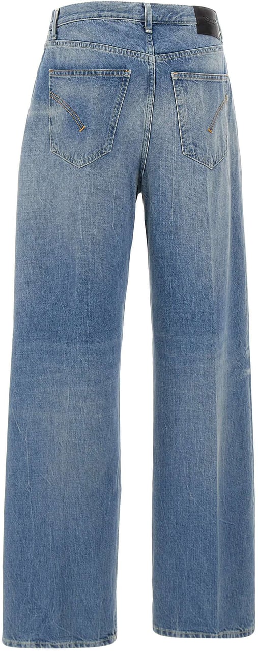Dondup Wide Leg Jeans 'Francine' Blauw