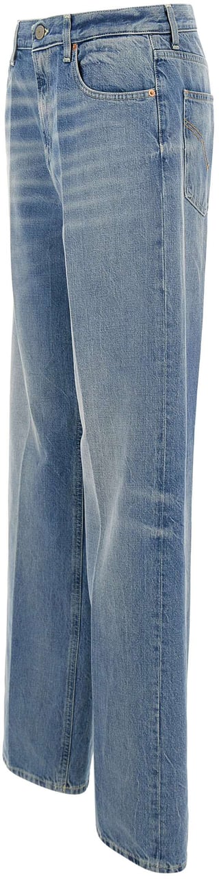Dondup Wide Leg Jeans 'Francine' Blauw