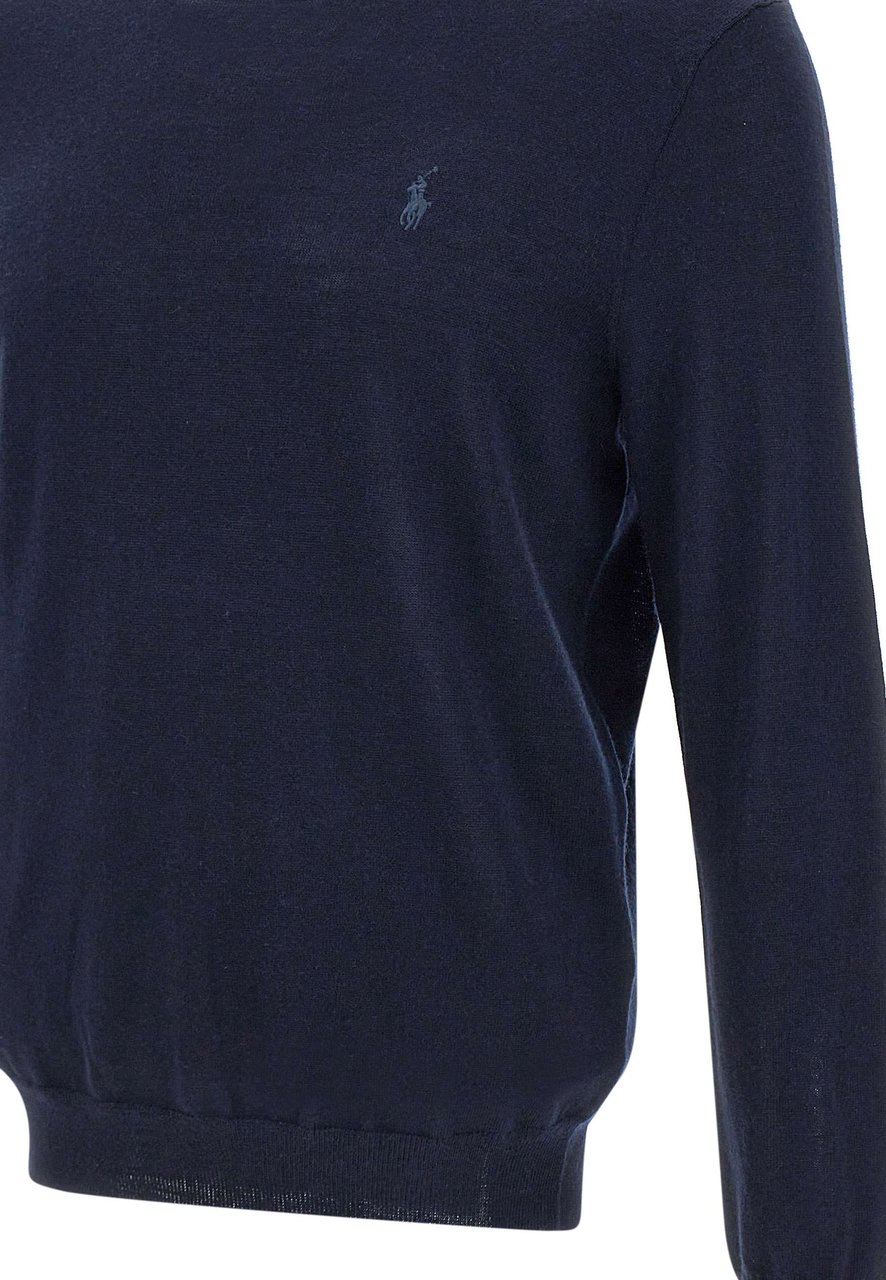 Ralph Lauren Slim fit knit sweater Blauw