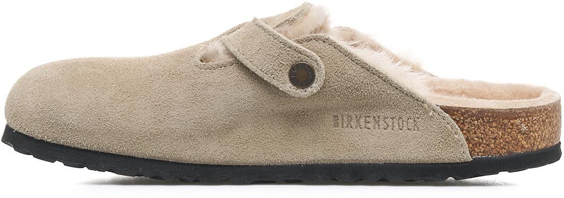 Birkenstock Shearling clogs 'Boston' Beige