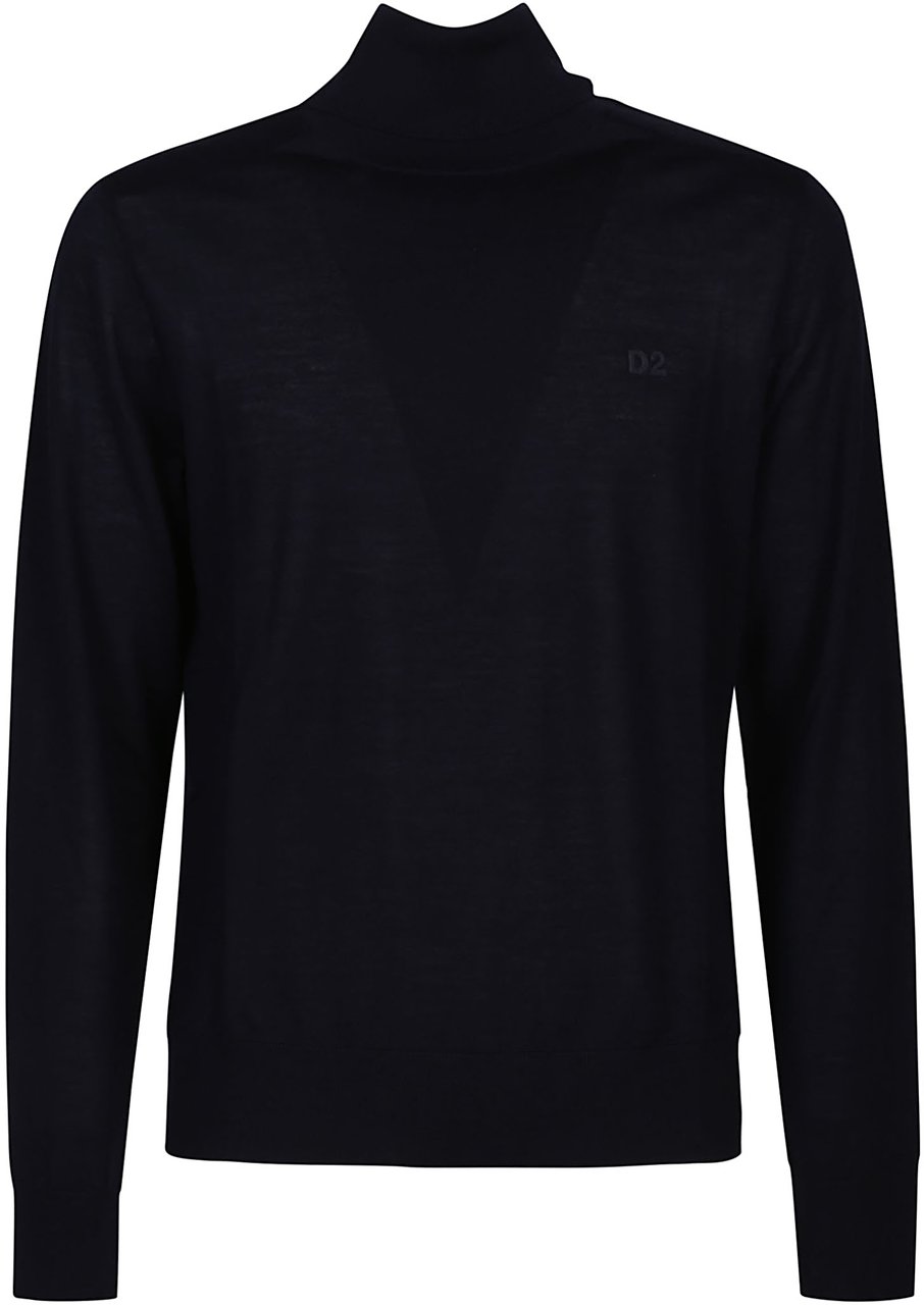 Dsquared2 Turtle Neck Sweater Blue Blauw
