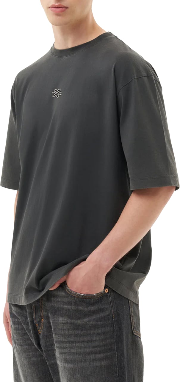 Filling Pieces T Shirts & Polo's T-shirt Boxy Vintage Black Zwart