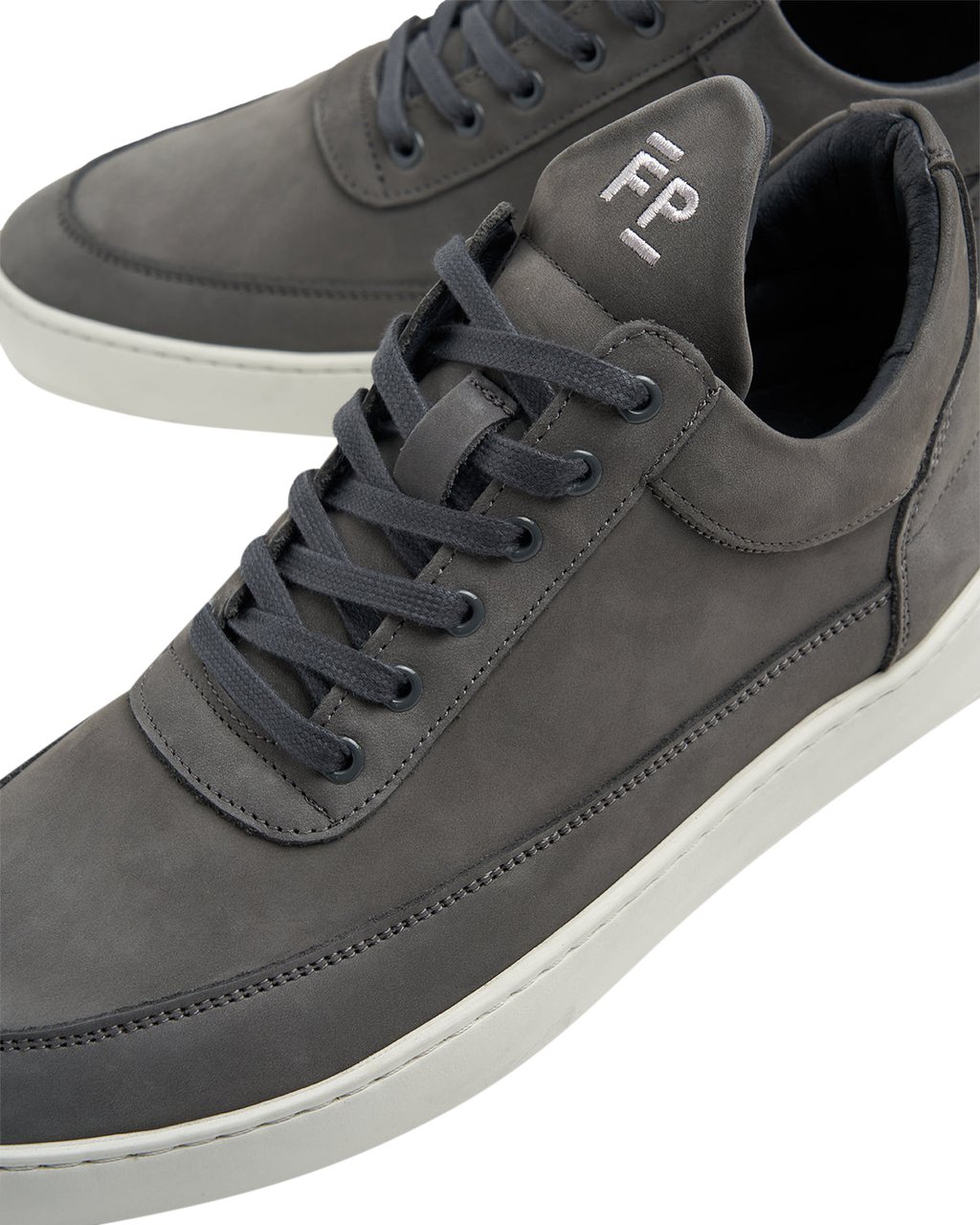 Filling Pieces Low Top Ripple Nubuck Dark Grey Grijs