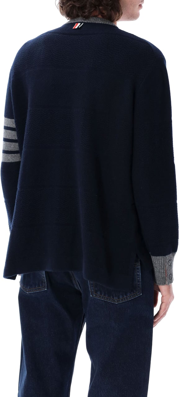 Thom Browne Thom Browne Navy blue wool sweater Blauw