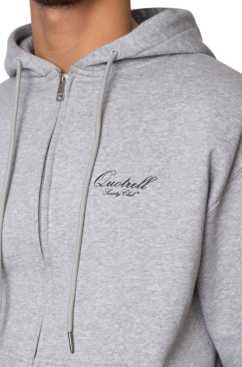Quotrell Creators Zip Hoodie | Grey Melee/black Grijs