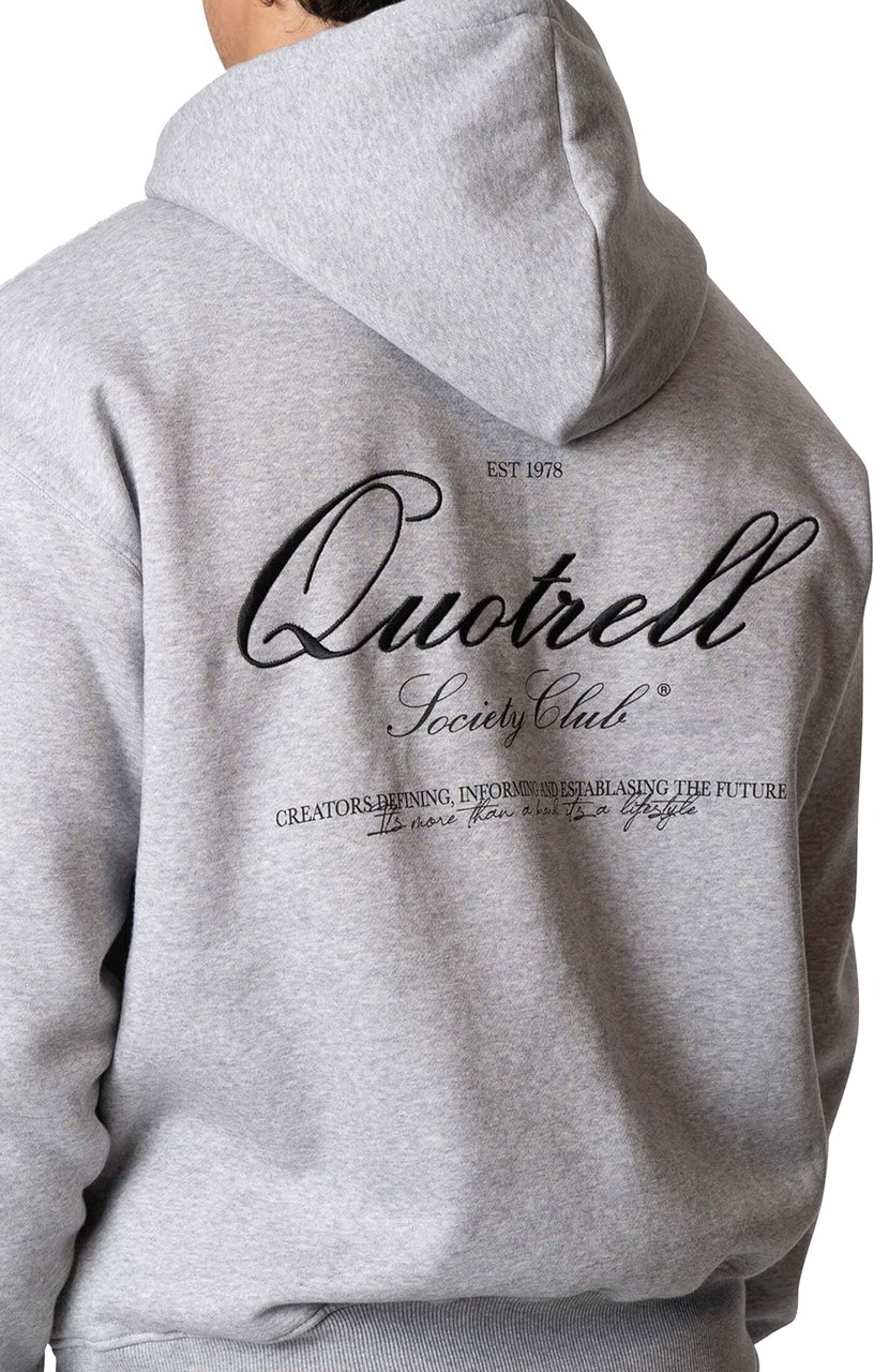 Quotrell Creators Zip Hoodie | Grey Melee/black Grijs