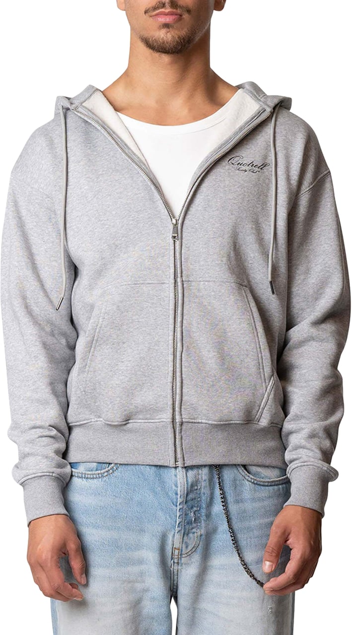 Quotrell Creators Zip Hoodie | Grey Melee/black Grijs