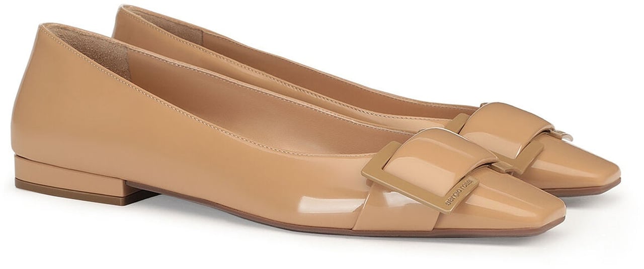 Sergio Rossi Sergio Rossi Leather Ballerina Flats Bruin