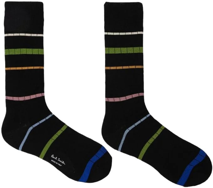 Paul Smith Pack chaussettes Pois rayures carrés M1A SOCK N3PBLA 79 Paul Smith Homme Zwart