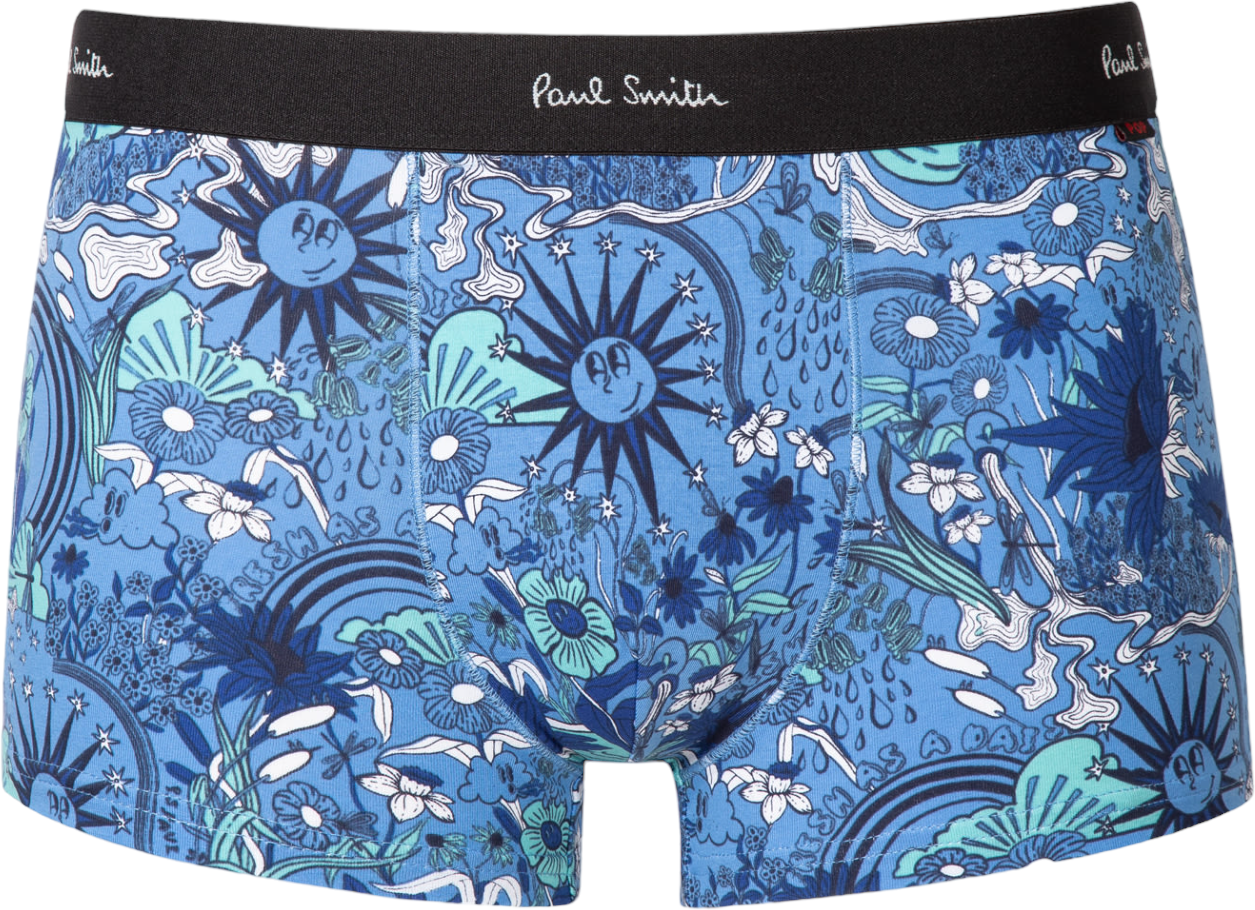 Paul Smith Boxer happy flower bleu turquoise M1A 121D KU200 42 Paul Smith Homme Divers