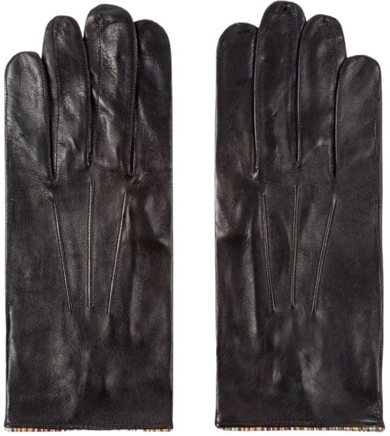 Paul Smith Gants cuir Noir bord baya poignets M1A 028D AG21 79 Paul Smith Homme Zwart