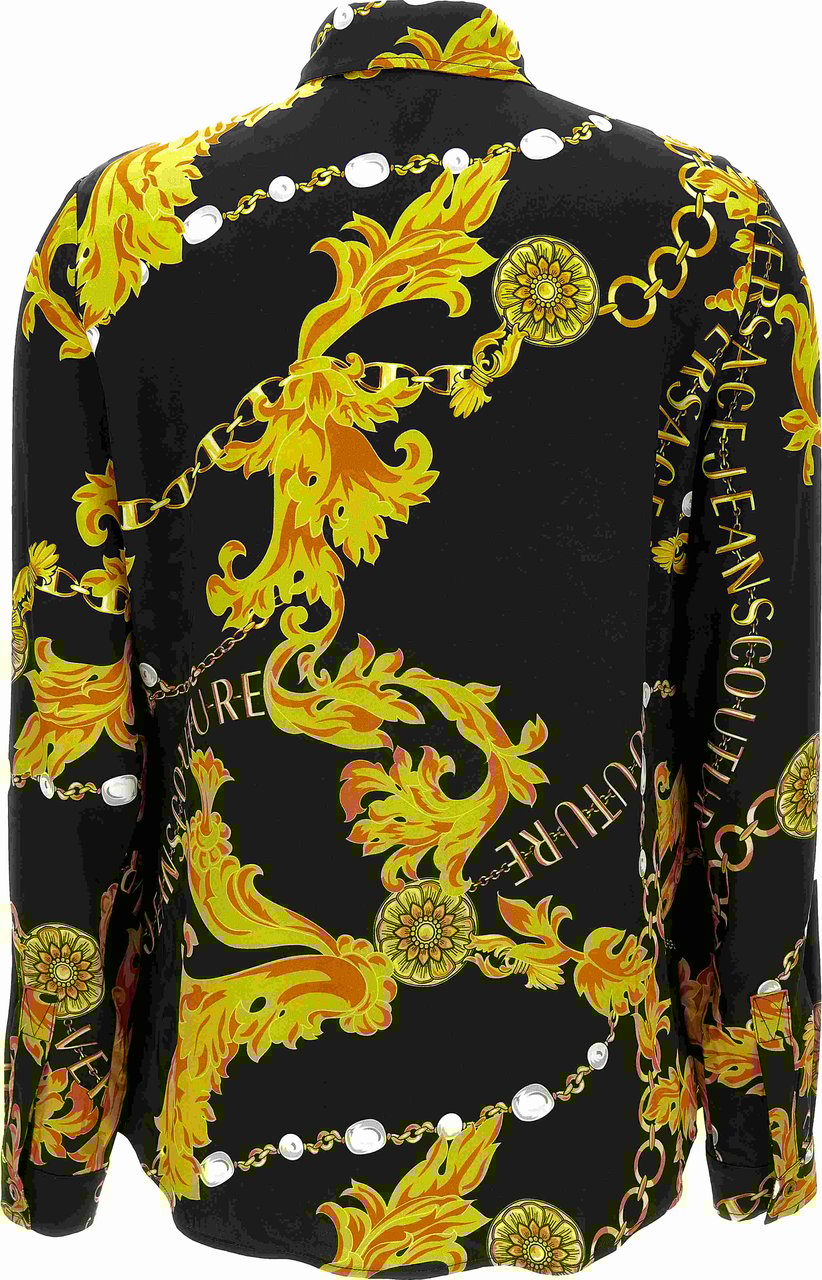 Versace Jeans Couture Chain Couture Print Shirt Zwart