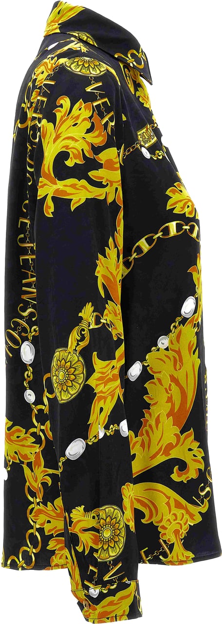 Versace Jeans Couture Chain Couture Print Shirt Zwart