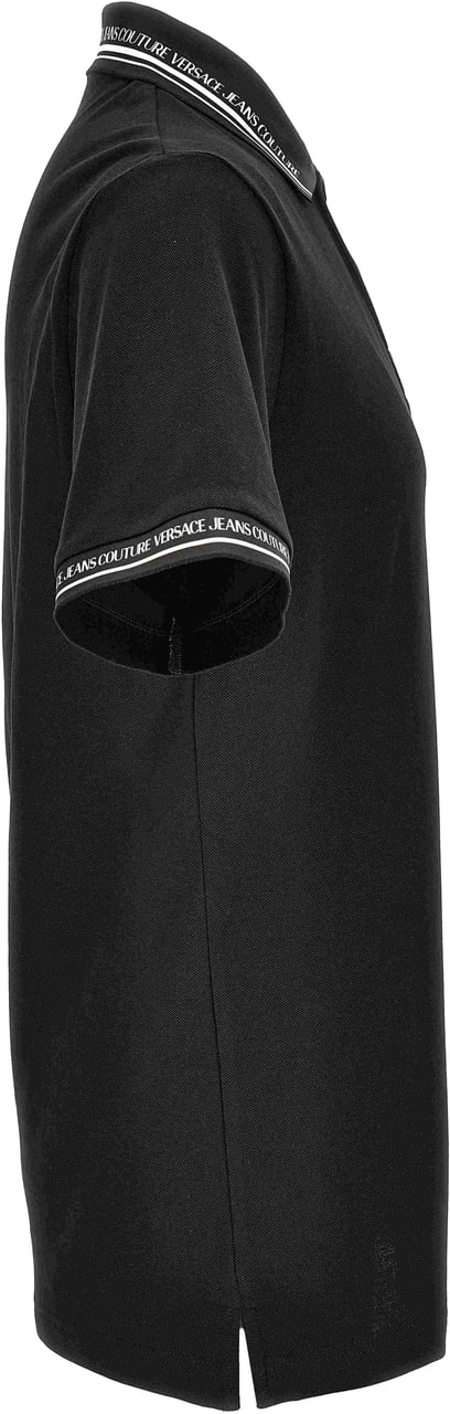 Versace Jeans Couture Versace Jeans Couture Poloshirt Monogram Black/White Zwart