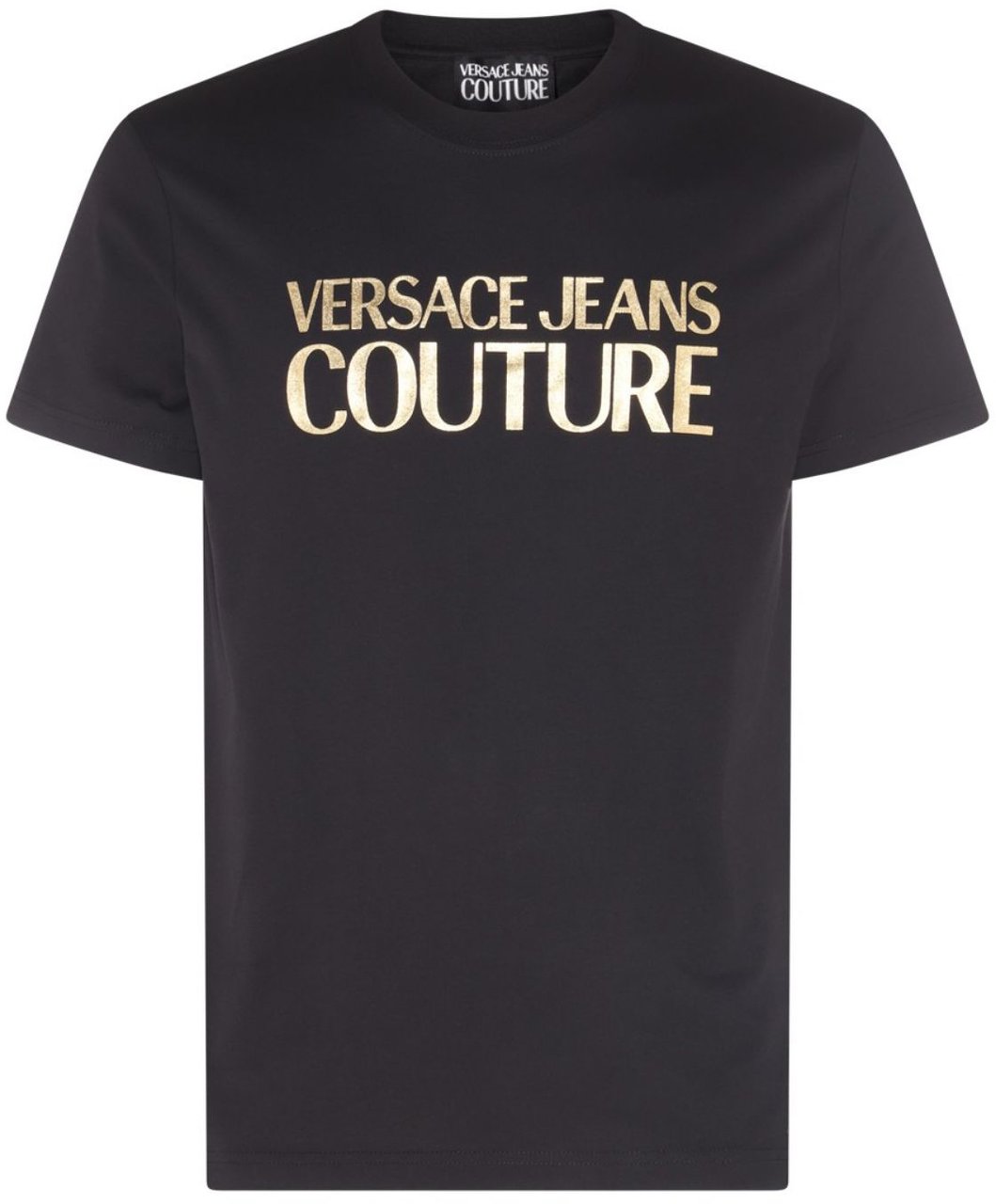 Versace Jeans Couture Metallised Logo Print T-Shirt Zwart