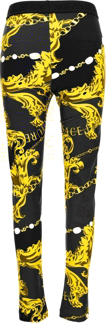 Versace Jeans Couture Chain Print Leggings Zwart
