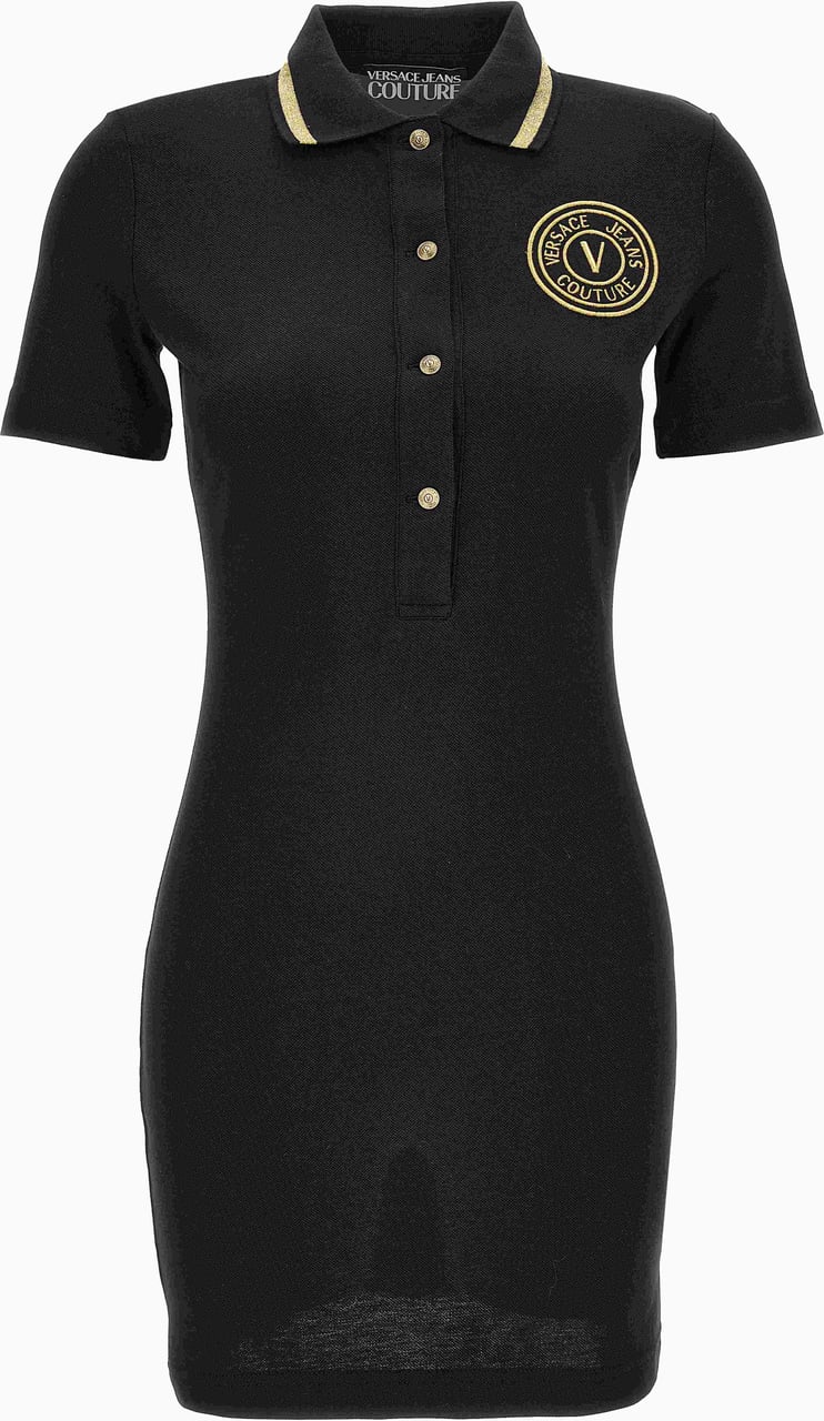 Versace Jeans Couture Polo Mini Dress Zwart