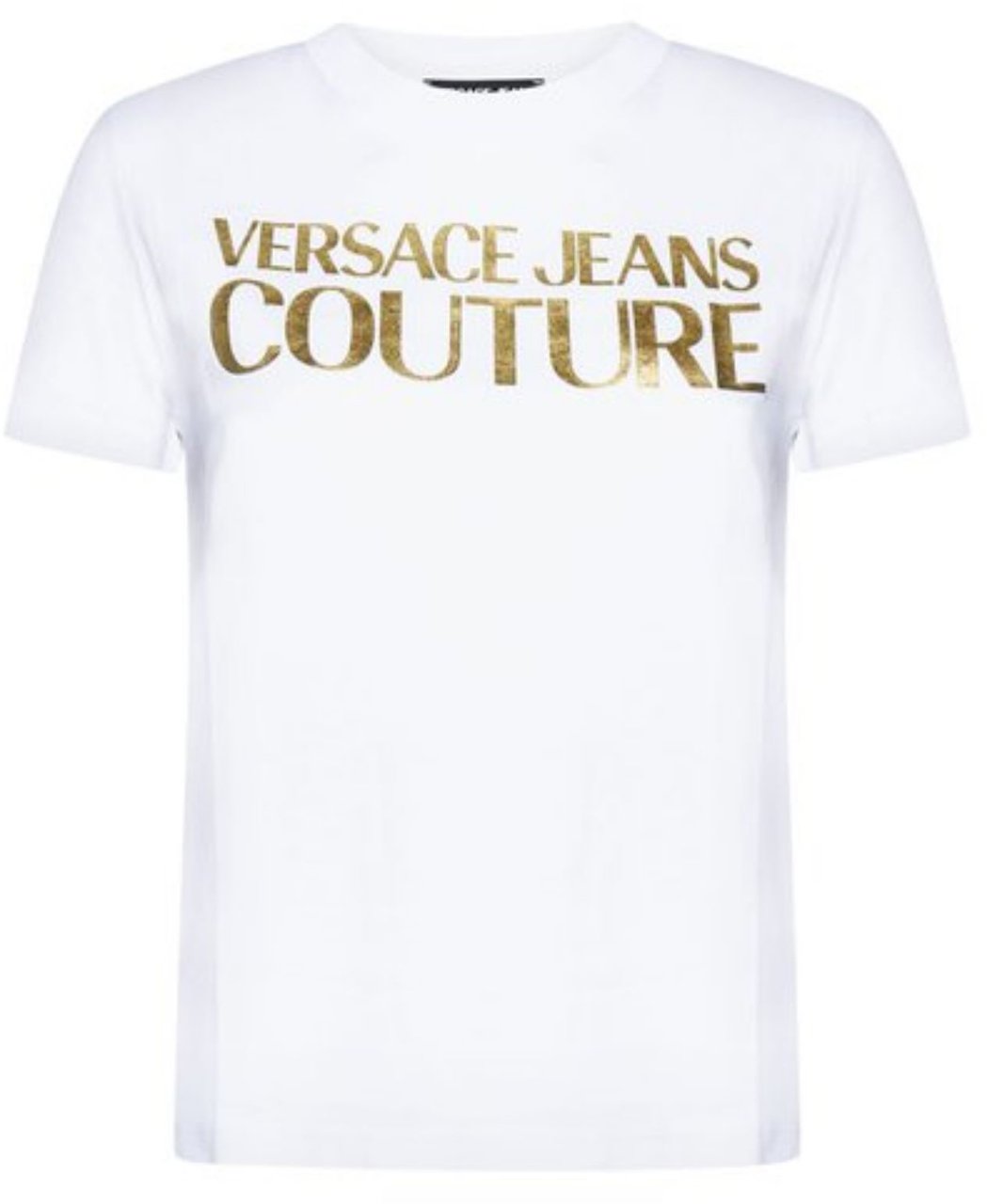 Versace Jeans Couture Shiny Logo Print T-Shirt Wit