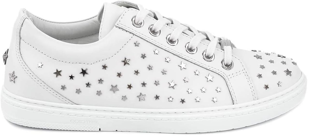 Jimmy Choo Jimmy Choo Cash Star Leather Sneakers Wit
