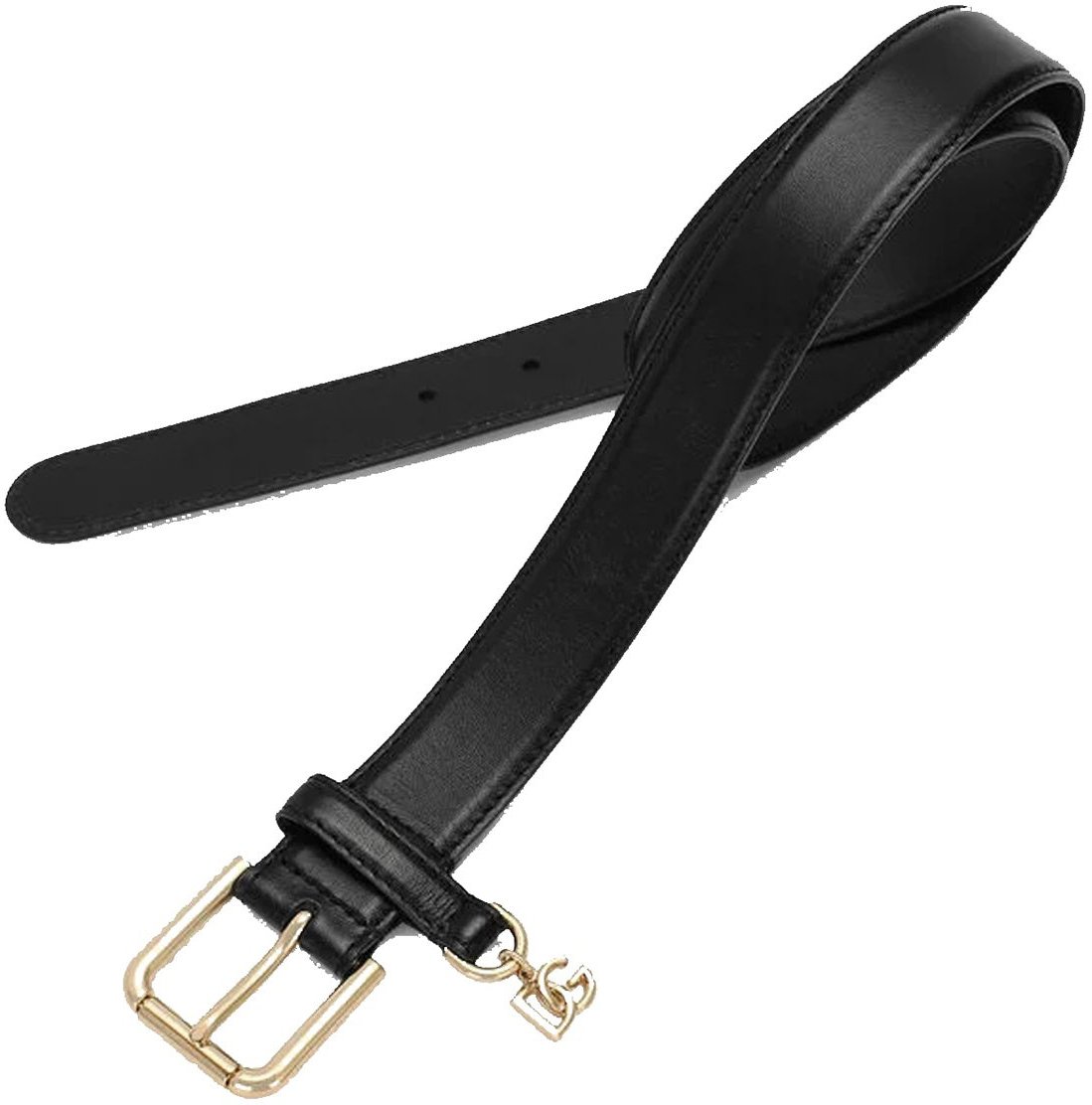 Dolce & Gabbana Dolce & Gabbana Leather Logo Belt Zwart