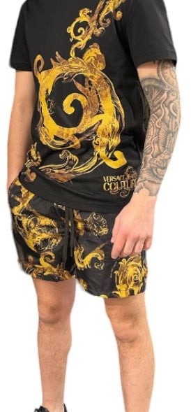 Versace Jeans Couture Versace Jeans Couture Swimshort Black/Gold Zwart