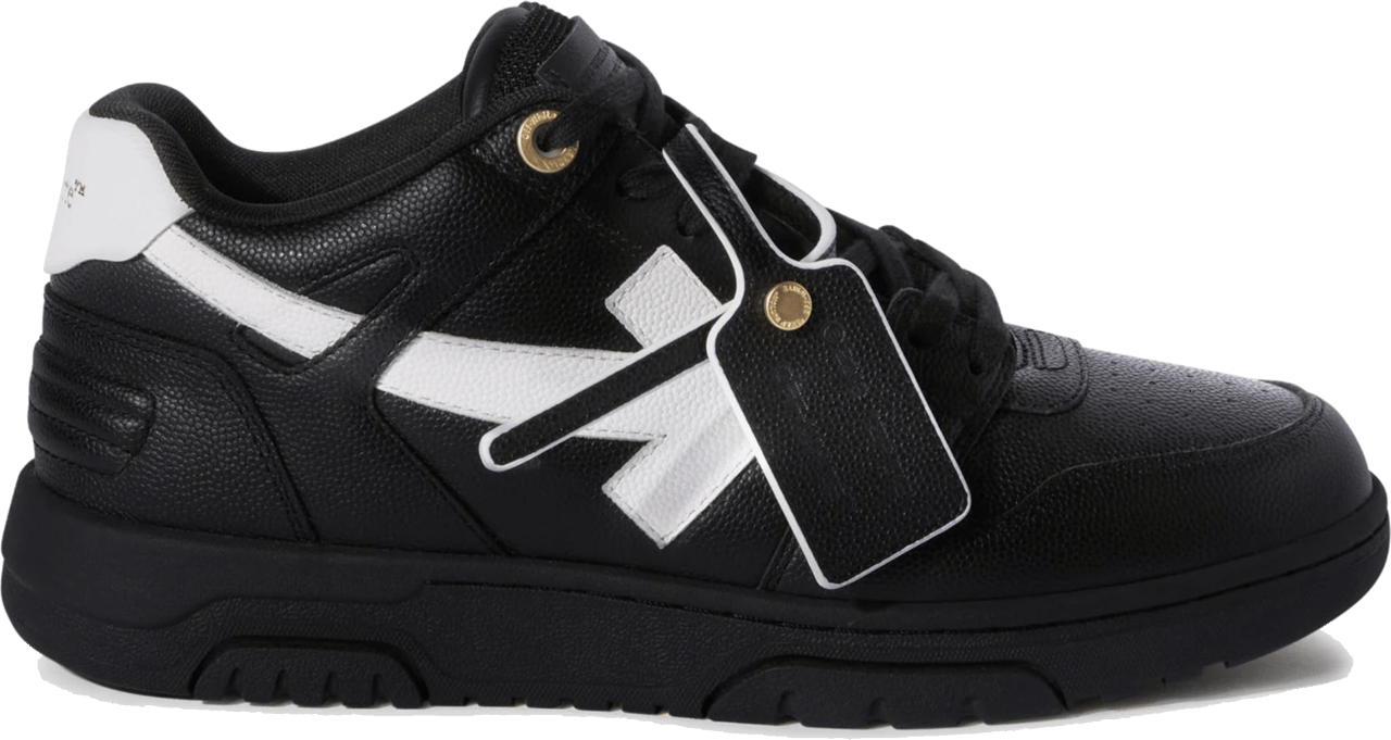 OFF-WHITE Off White Out Off Office Basket Leather Black Zwart