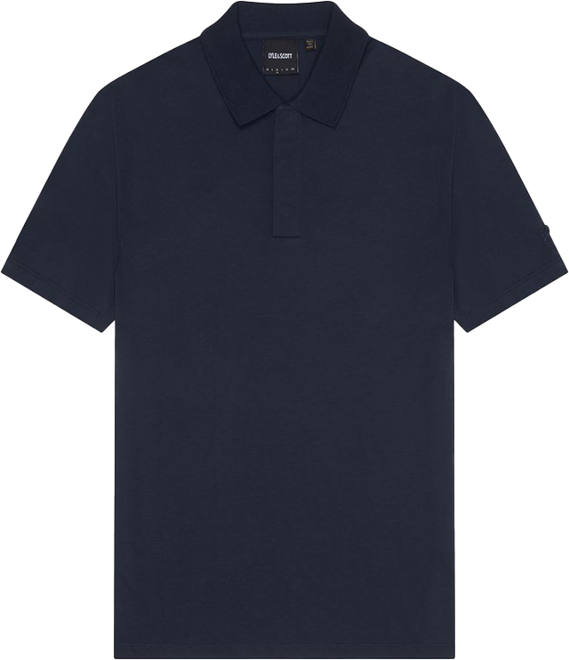 Lyle & Scott Lyle &amp; Scott Tonal Eagle Superfine Cotton Polo Shirt Blauw