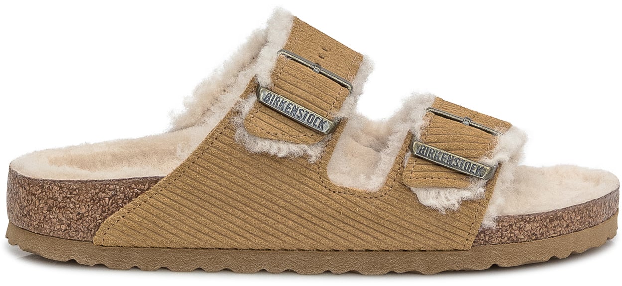 Birkenstock Sandalo Arizona Shearling Cord Bruin