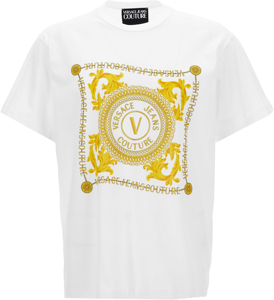 Versace Jeans Couture V-Emblem Chain T-Shirt Wit