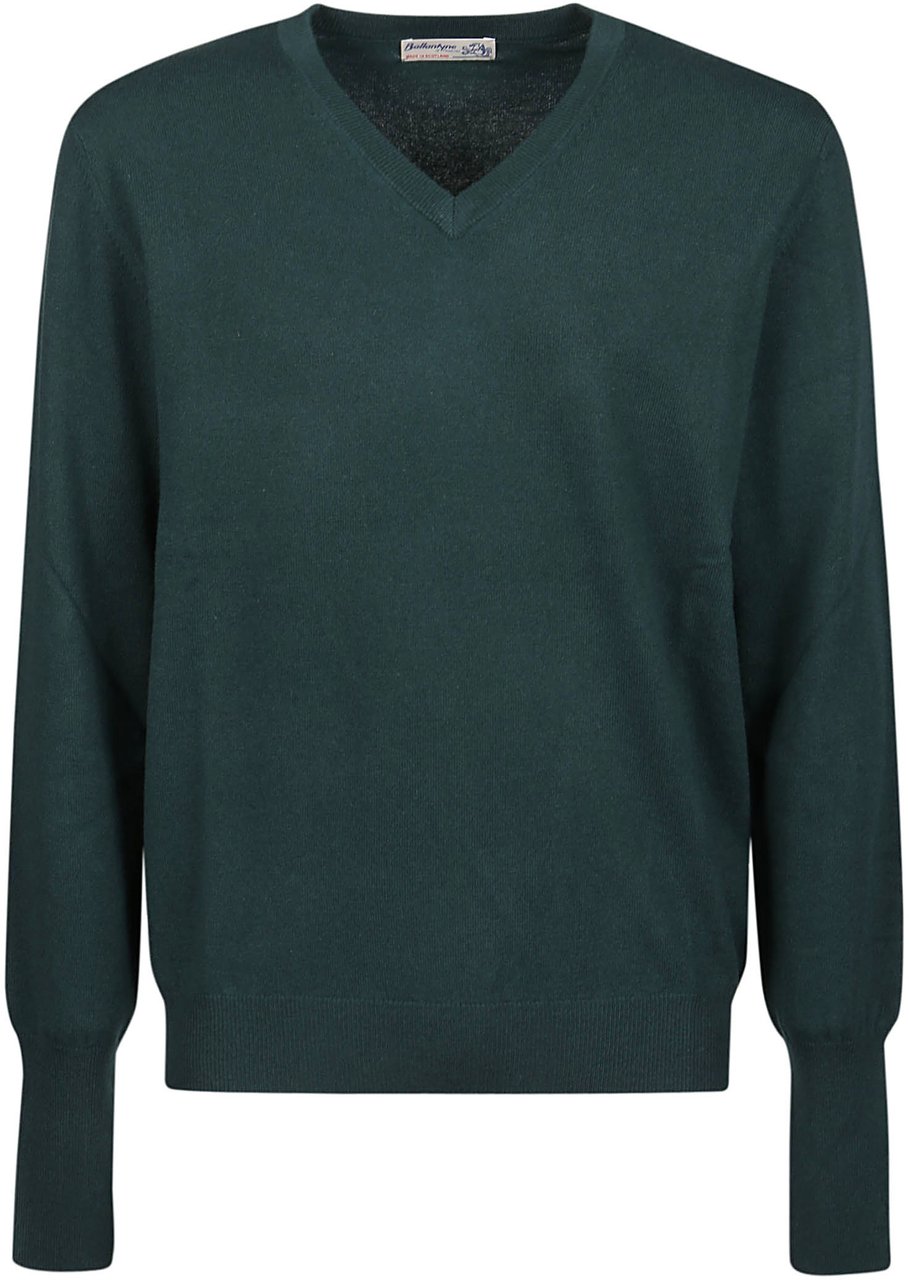 Ballantyne V-neck Sweater Green Groen