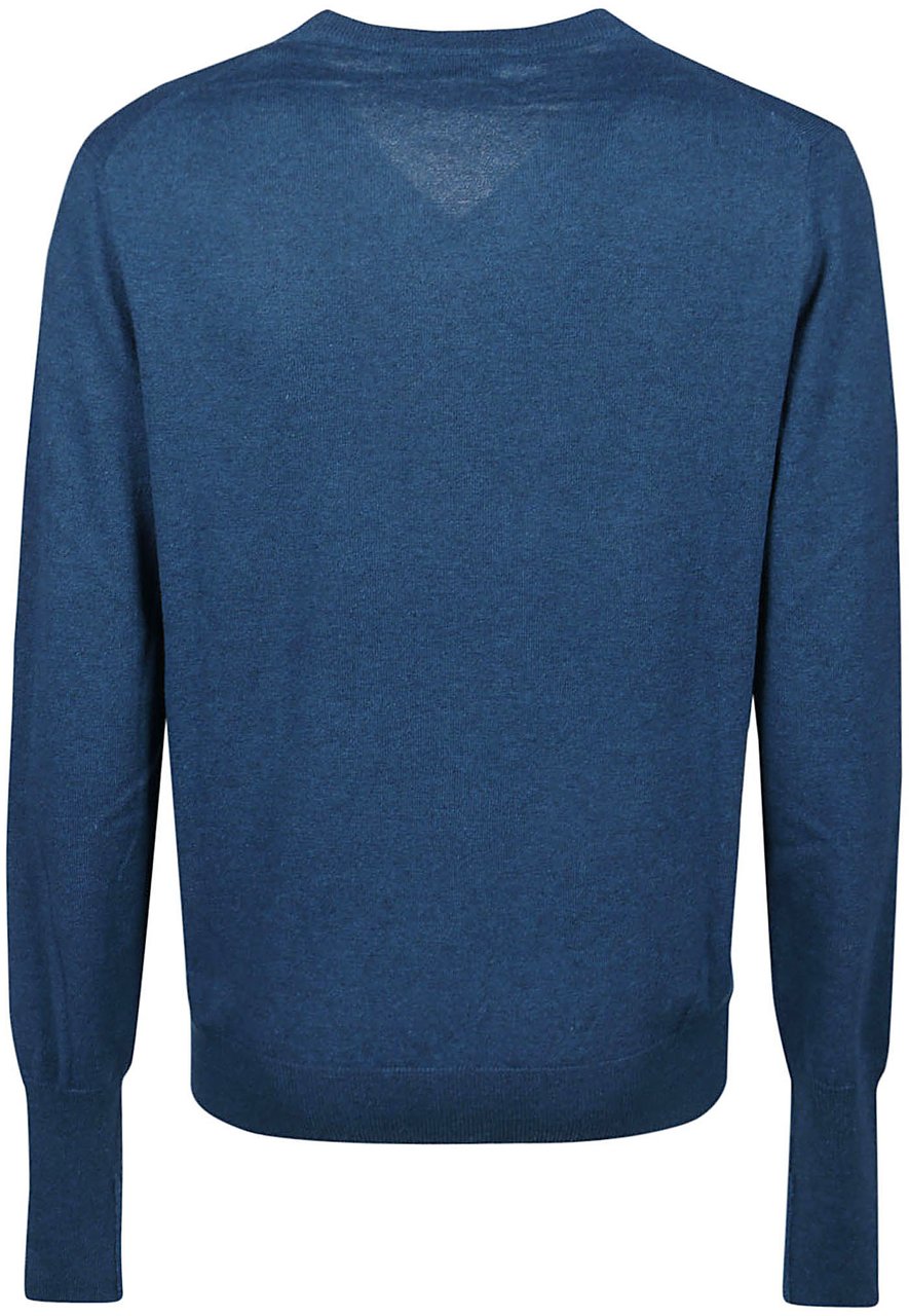 Ballantyne Plain Sweater Blue Blauw