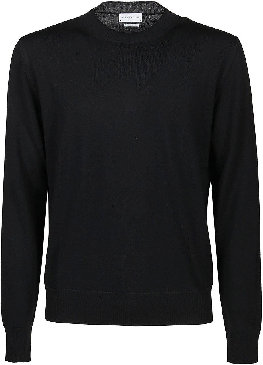Ballantyne Plain Sweater Black Zwart