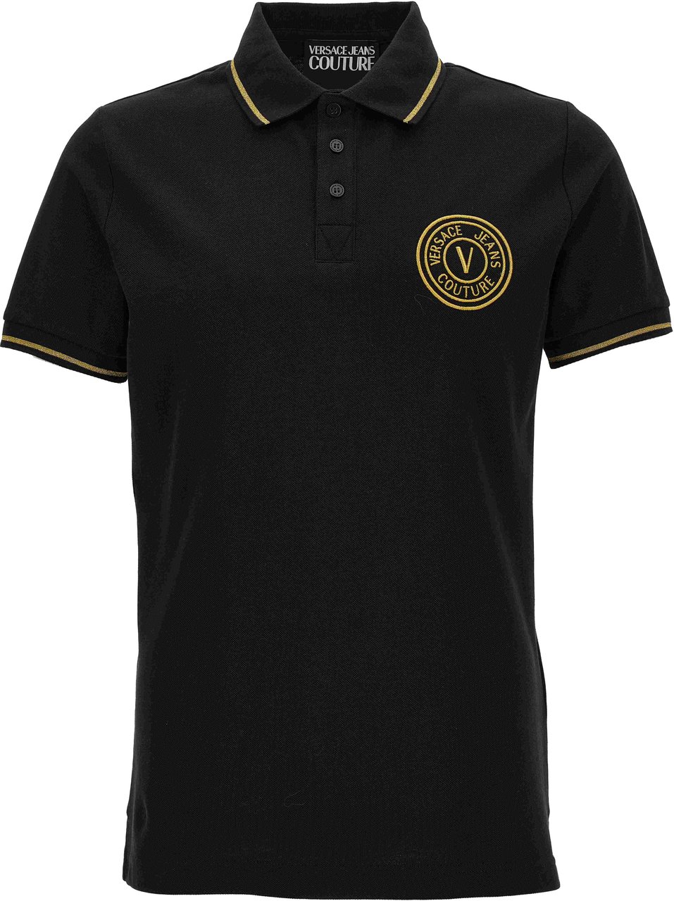 Versace Jeans Couture Versace Couture Heren Polo Zwart 75GAGT06-CJ01T/G89 Zwart
