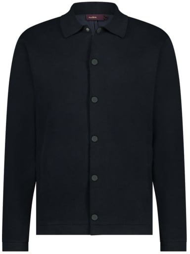 Aeden Nobis Knit Over Jacket Night Sky Bl Blauw
