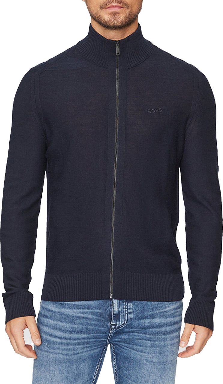 Boss Vest Cardigan blauw navy Blauw