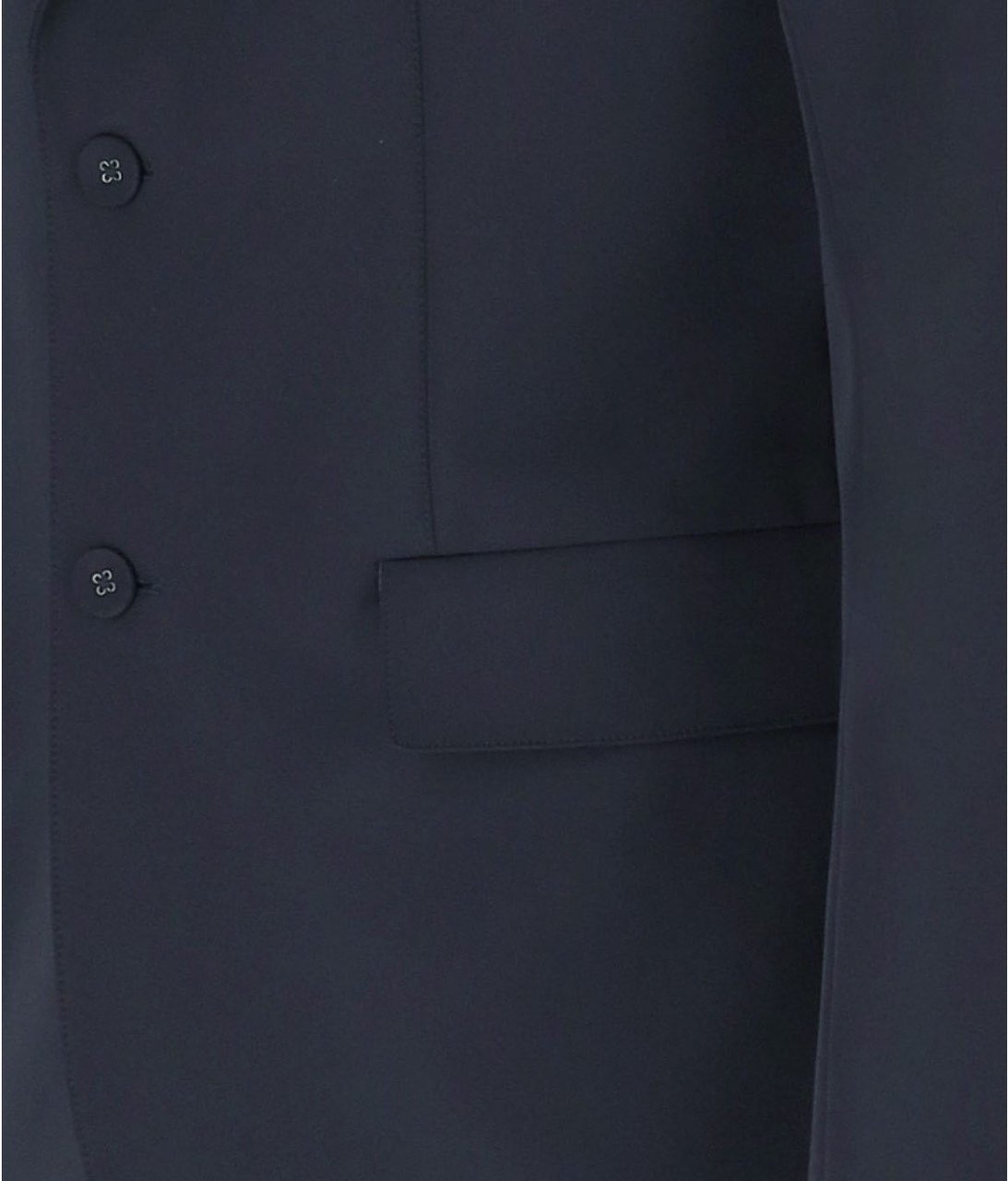 Emporio Armani Blue Navy High-neck Jacket Blue Blauw