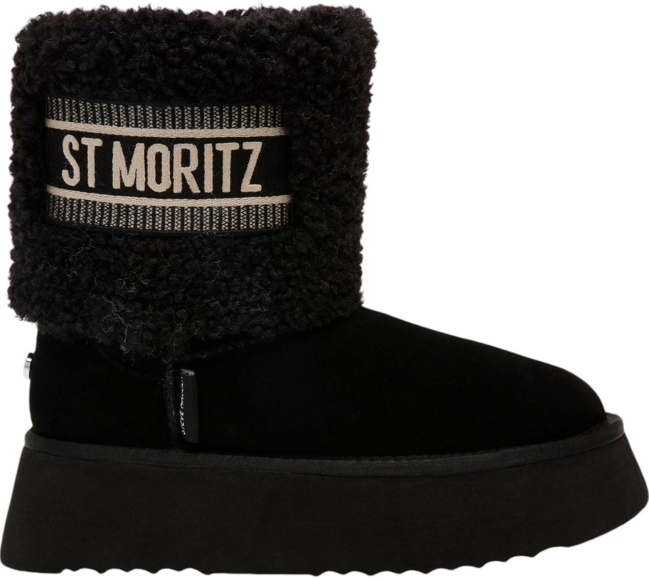 Steve Madden Dames Laars Zwart