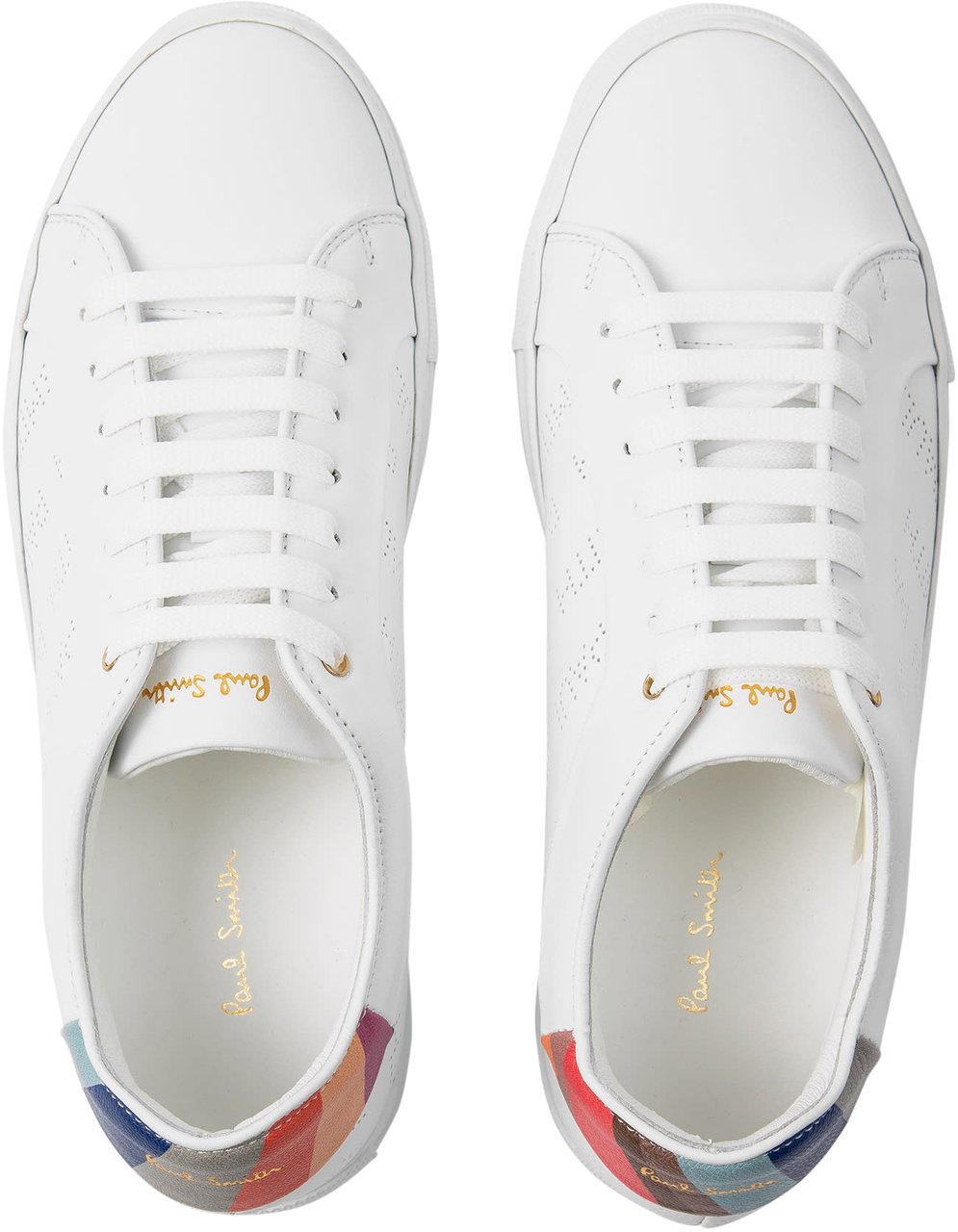 Paul Smith Sneakers blanche perforée logo cuir basso Paul Smith Femme Wit