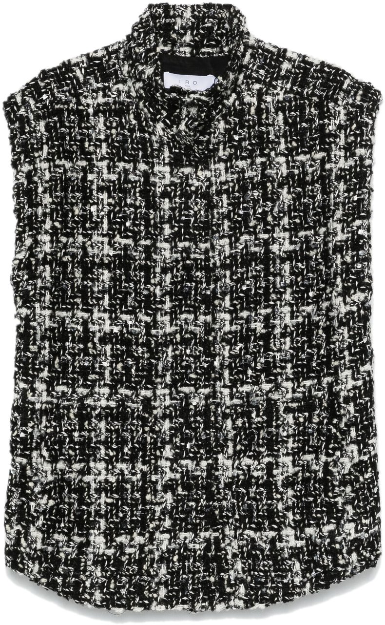 Iro gilet zwart wit Zwart