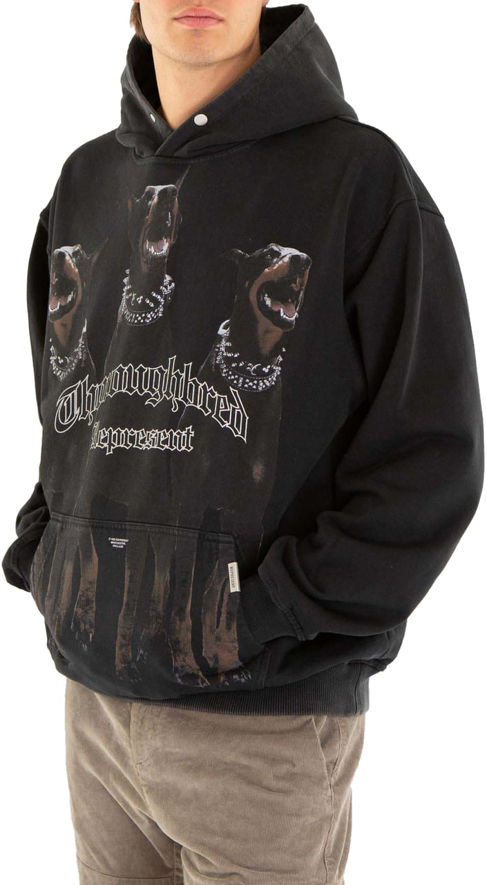 Represent Heren Thoroughbred Hoodie Black Zwart
