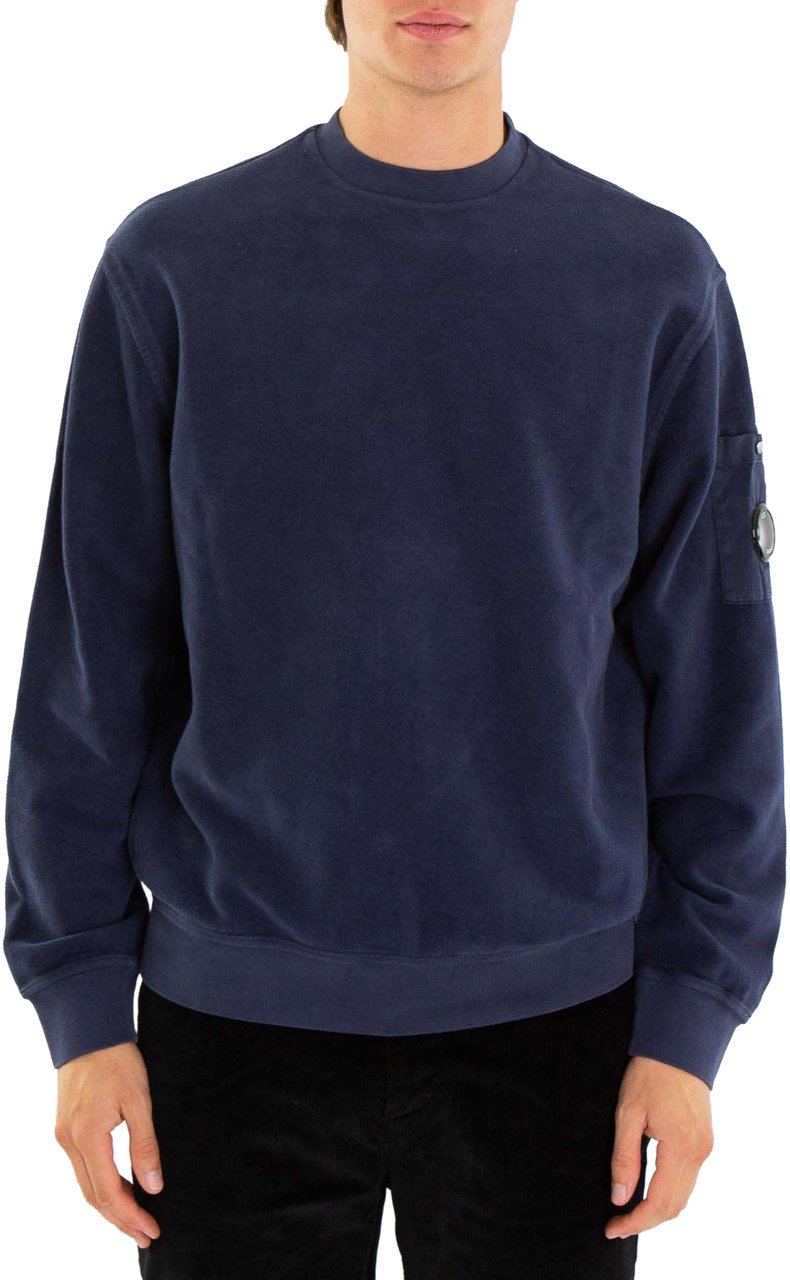 CP Company Heren BRUSHED EMERIZED Sweater Blauw