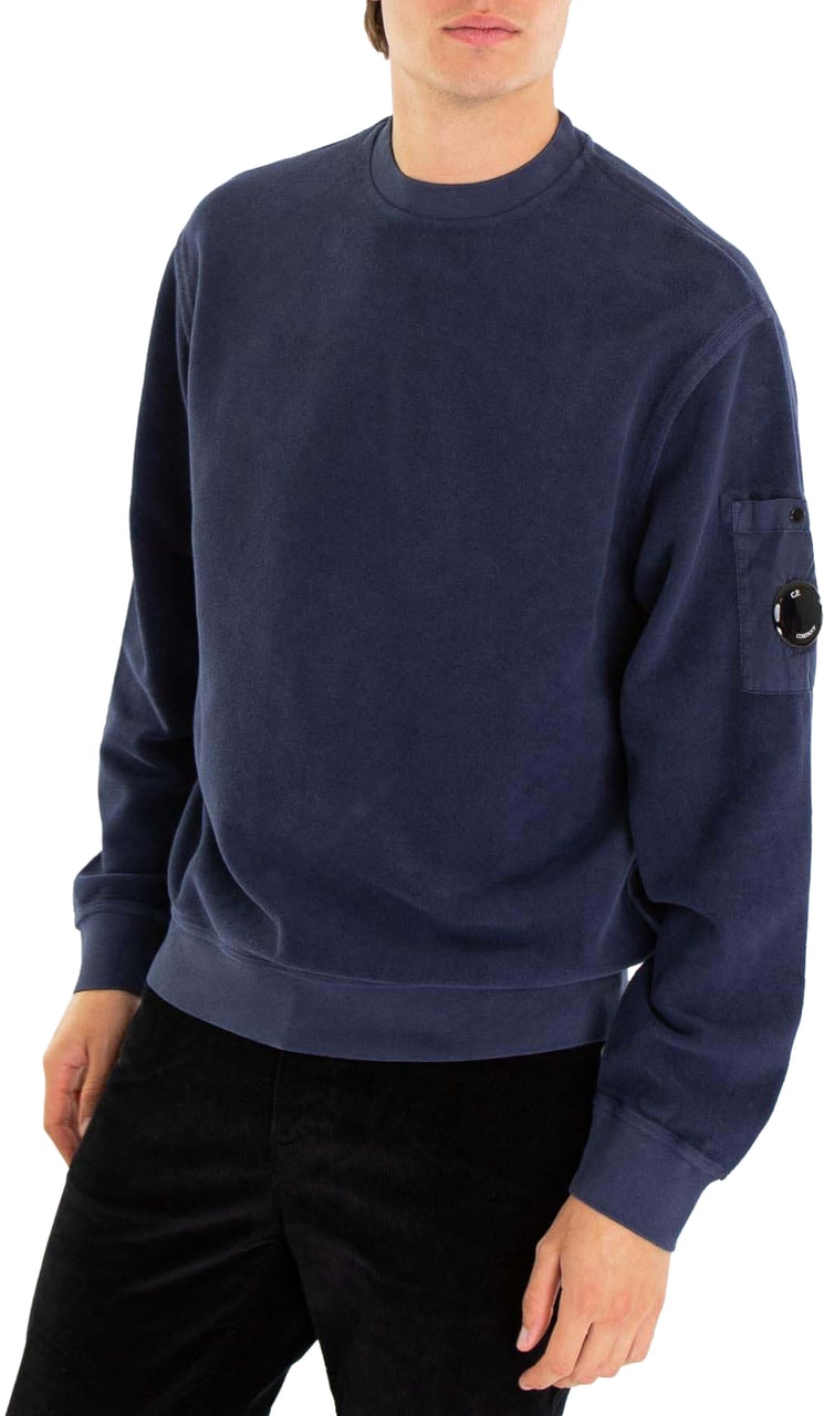 CP Company Heren BRUSHED EMERIZED Sweater Blauw
