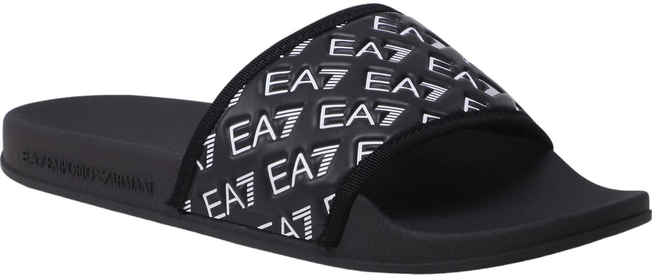 EA7 Slippers Zwart Zwart