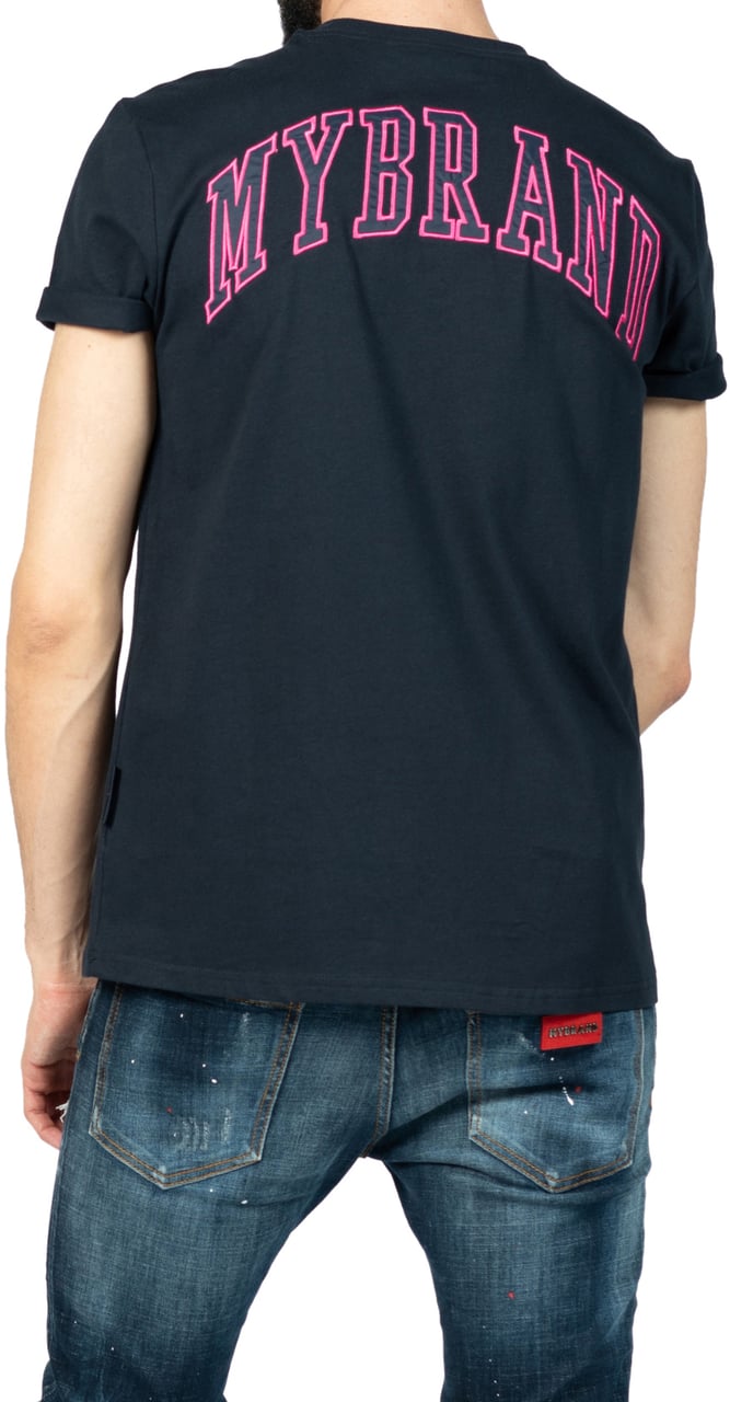My Brand MY BRAND BACK TEXT T-SHIRT NAVY | NAVY Blauw