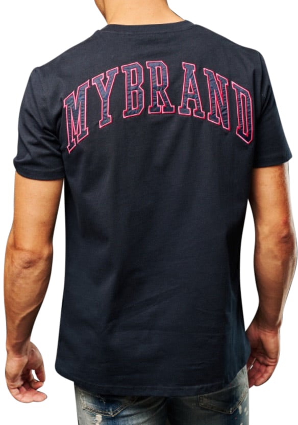 My Brand MY BRAND BACK TEXT T-SHIRT NAVY | NAVY Blauw