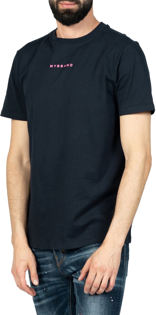 My Brand MY BRAND BACK TEXT T-SHIRT NAVY | NAVY Blauw
