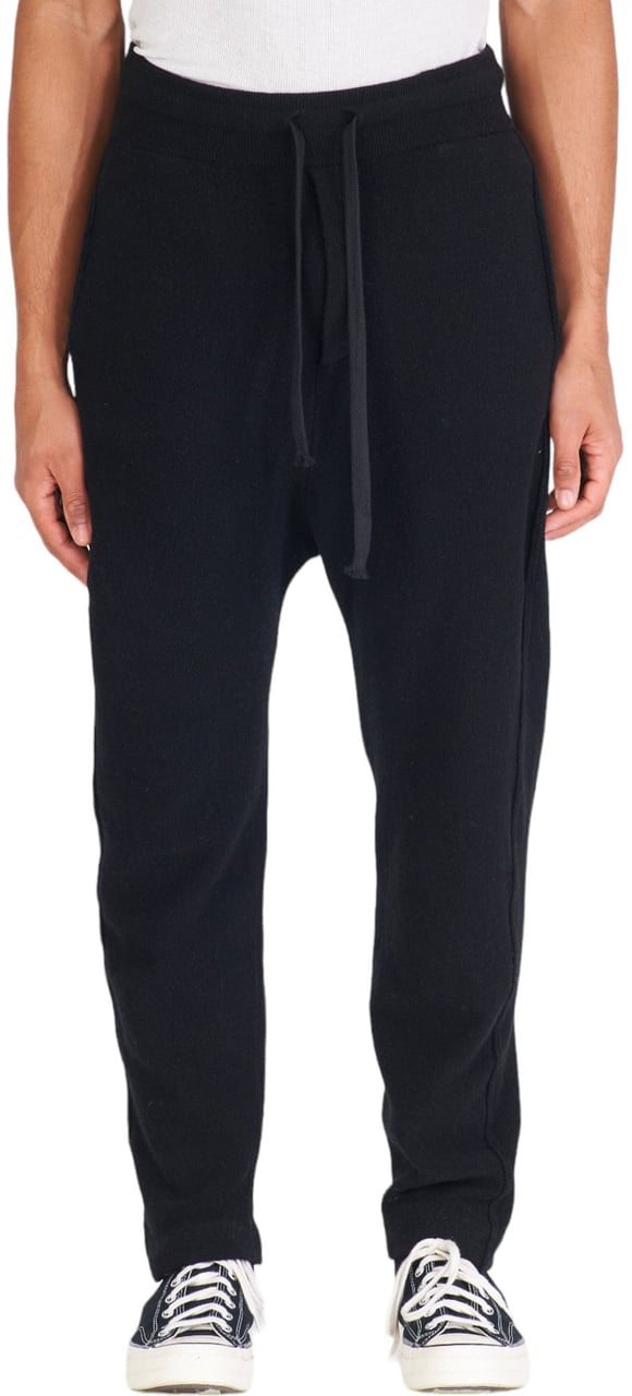 Isabel Benenato Pantalon jog Laine Cachemire stretch Noir Isabel Benenato homme femme UK24 01 Zwart