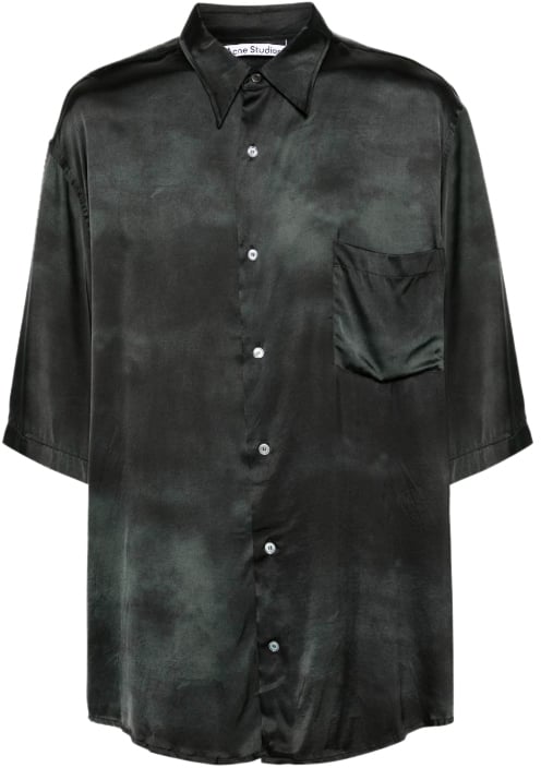 Acne Studios Short Sleeve Shirt Black Zwart