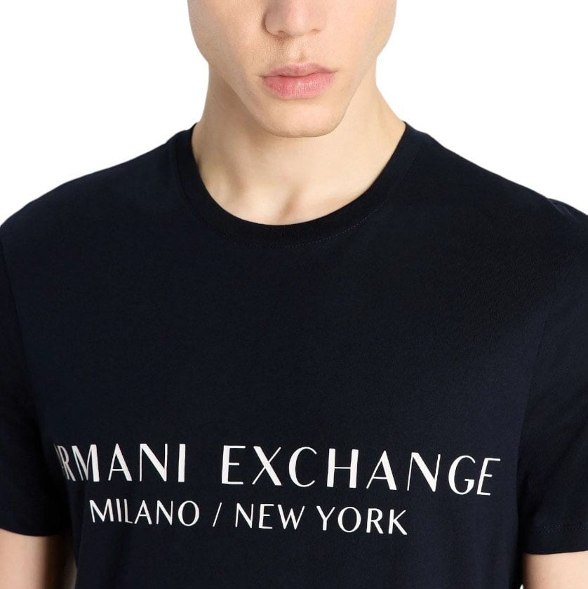 Armani Exchange Heren T-Shirt Blauw