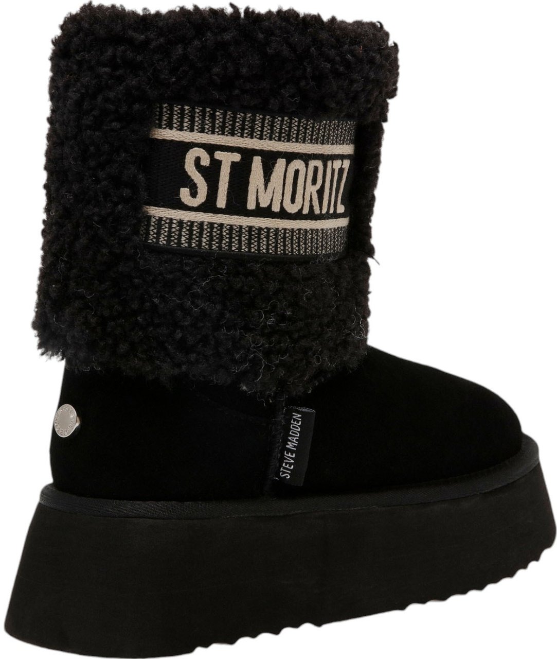 Steve Madden Dames Laars Zwart